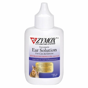 Zymox Cat/Kitten Ear Solution with .5% Hydrocortisone, 1.25 oz cat scratchers cat towers cat window perch cat heating pad cat calming spray