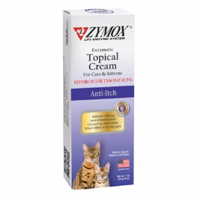 Zymox Cat/Kitten Topical Cream with .5% Hydrocortisone, 1 oz cat climbing tree cat hammock cat steps cat grooming kit cat safety gate